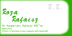 roza rafaisz business card